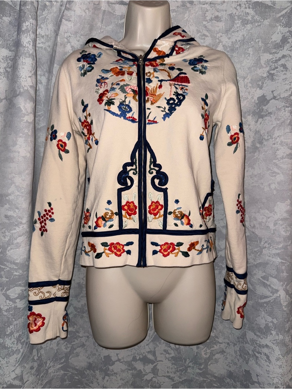 Vintage boho lucky brand size medium zip up